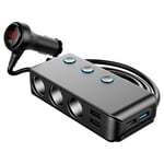 4 Port USB Car Fast Charger Car Cigarette Lighter Single Control Car Socket Adapter Car Product