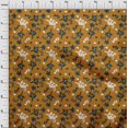 thumbnail image 3 of oneOone Viscose Jersey Orange Fabric Florals Craft Projects Decor Fabric Printed By The Yard 60 Inch Wide, 3 of 4