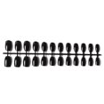 thumbnail image 1 of 24 Pcs Ongles Ballerine Courts Résistants aux Rayures, Faux Ongles Plats, Style Français Coloré, DIY, Personnalité Unique, Acrylique, 2rouge Vin, 1 of 5