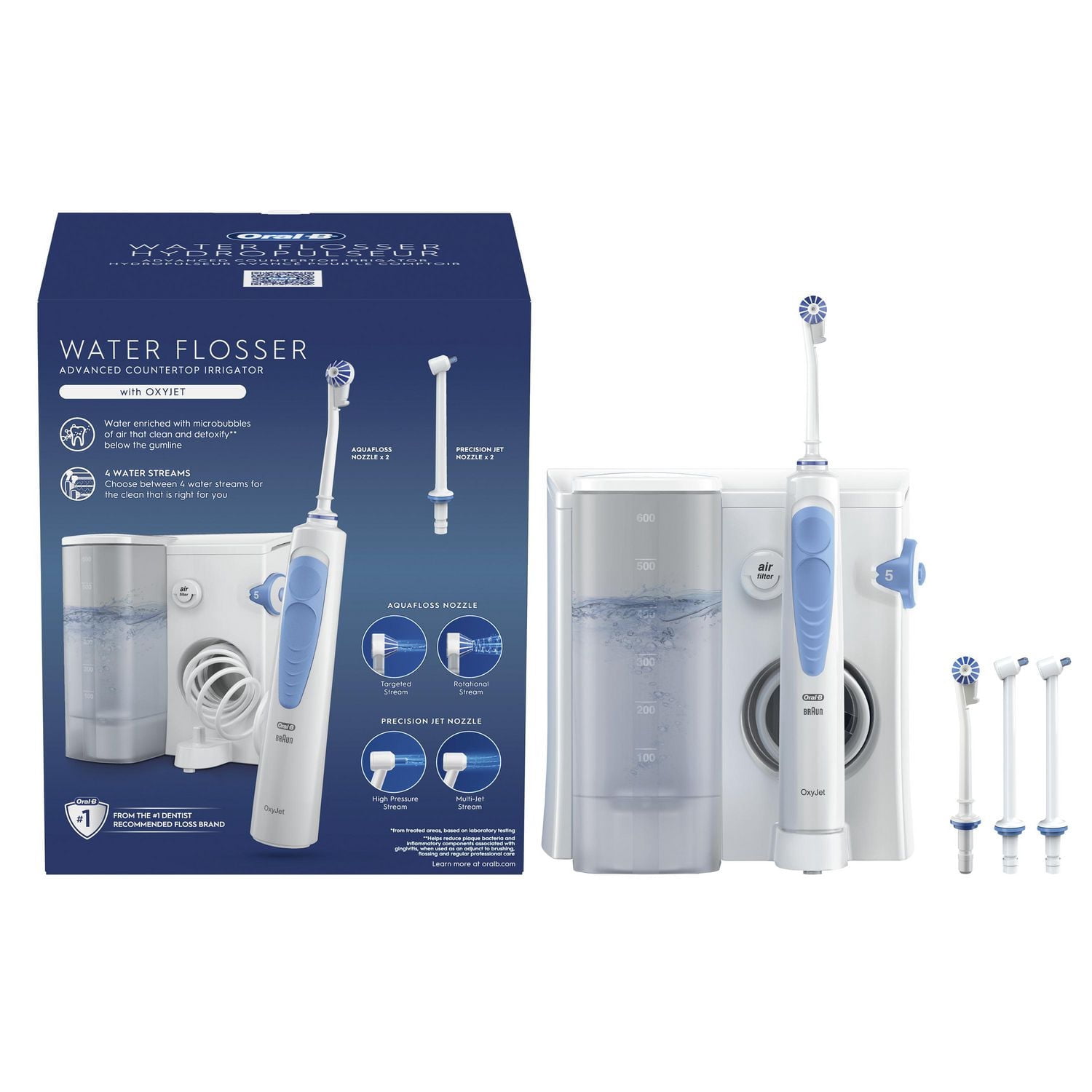 Hydropulseur Oral-B, Blanc et Bleu clair