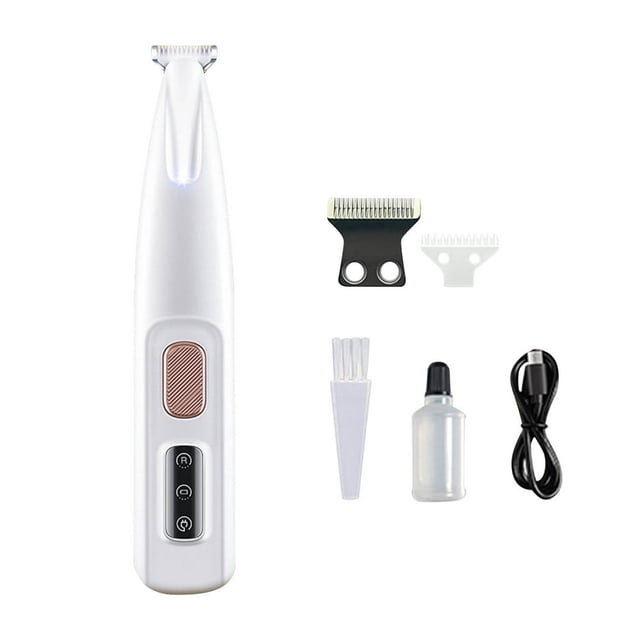 HLONK Pet Foot Shaver & Trimmer- Electric Push Clipper Dog Paw Grooming Tool Repair & Detailing Built-In Light for Accurate Cuts 20ml Lubricant Included | Clipper Sale Savings