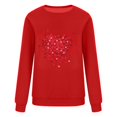 thumbnail image 4 of Chemise de Saint-Valentin pour Femmes 2024 Col Rond Chemises Décontractées Cœur d'Amour Graphiques Tees Manches Longues Amples Pull Tops Mode Vacances T-Shirt, 4 of 4