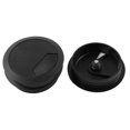 thumbnail image 1 of Unique Bargains 3 Pcs Office Computer Desk Cable Hole Covers Plastic Grommets Black 60mm, 1 of 1