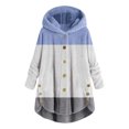 thumbnail image 1 of Lolmot Mode Femmes Fermeture Éclair Col en V Chandail à Enfiler Hauts Manches Longues Blouse à Capuche Chandail, 1 of 1