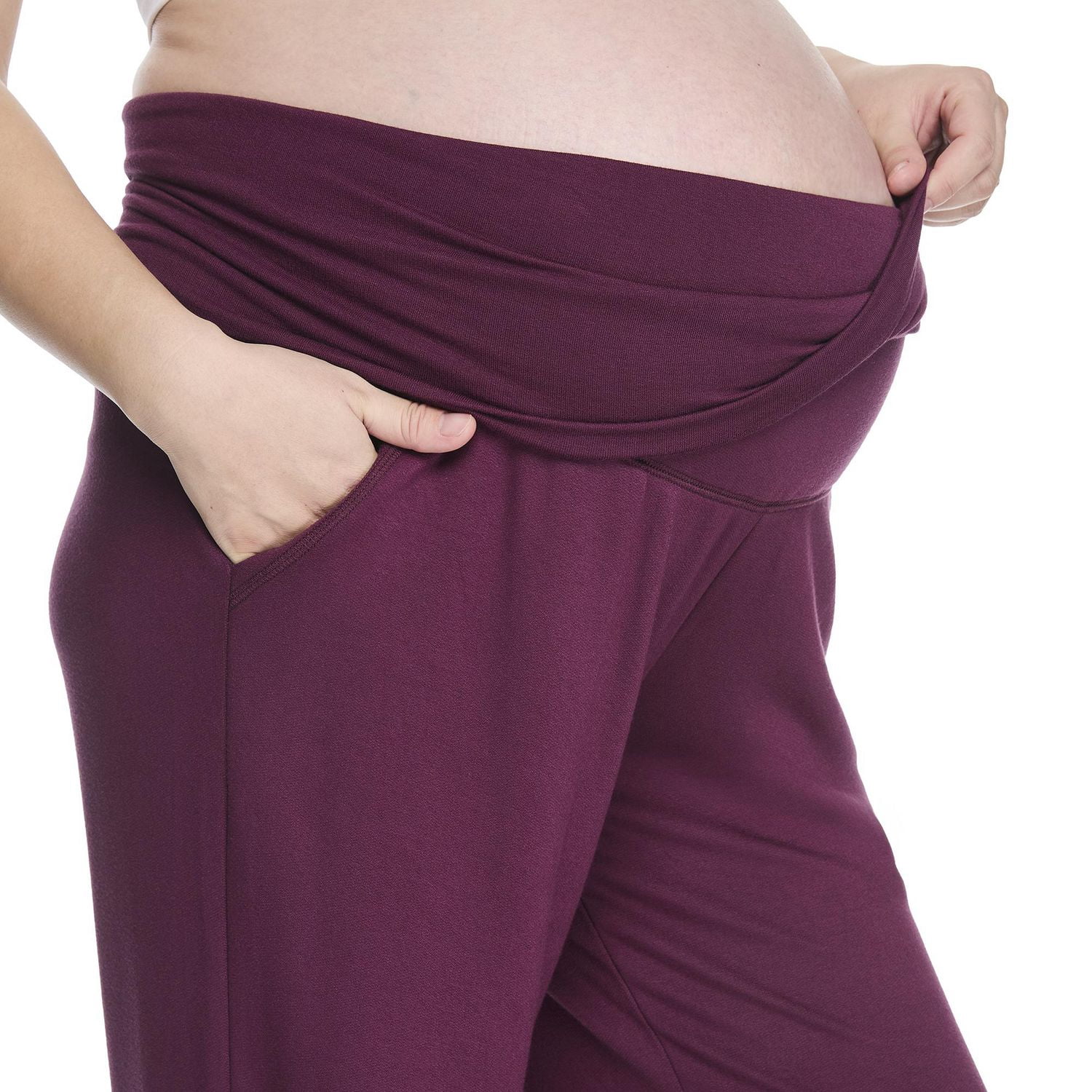 Pantalon de détente à jambe large par-dessus le ventre Paisley Sky Maternité