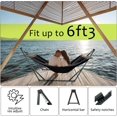 thumbnail image 5 of Tranquillo Hamac Universel avec Supports en Acier Enduit Électrostatique, Support de Hamac Réglable et Pliable avec Filet en Polyester à 2 Couches et Sac de Transport pour 2 Personnes. Toile - Noir, 5 of 5