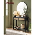 thumbnail image 2 of VASAGLE Console Table, Boho Entryway Table, Narrow Sofa Table, Entry Table with 2 Drawers, Behind Couch Table with Open Storage Shelf, Rounded Corners, for Living Room, Ash Black, 2 of 6