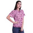 thumbnail image 3 of Moomaya Chemise à Manches Mi-Longues Imprimée pour Femmes, Col Boutonné, Haut Décontracté, 3 of 5