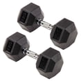 thumbnail image 1 of Signature Fitness Hex Dumbbells Strength Training Workout Equipment Set, 45 lbs, 1 of 5