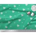thumbnail image 3 of Soimoi Green Modal Satin Fabric Heart & Dots Decor Fabric Printed Yard 42 Inch Wide, 3 of 5