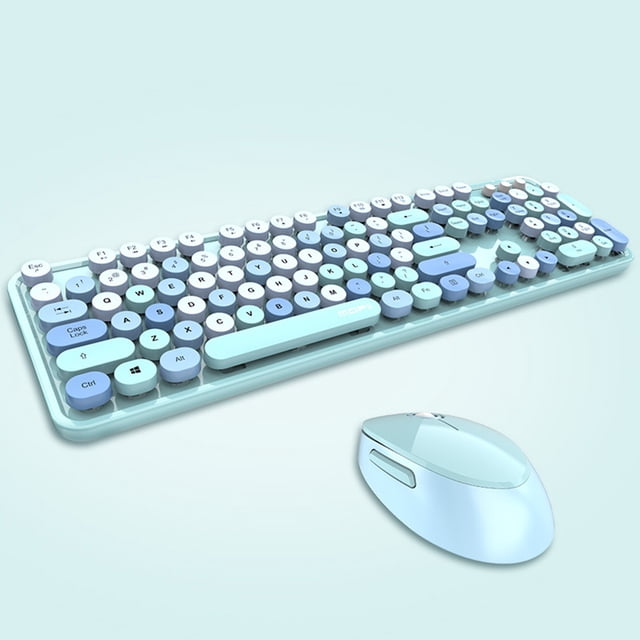 Amdohai Clavier Mécanique Sans Fil Clavier Rond Clavier de Bureau de Bureau et Ensemble