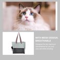 thumbnail image 1 of UPGRATOR Light Grey Foldable Cat Carrier Bag with Mesh Design and Comfortable Shoulder Straps, 1 of 7