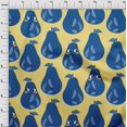 thumbnail image 3 of oneOone Velvet Blue Fabric Fruits Sewing Material Print Fabric By The Yard 58 Inch Wide, 3 of 4