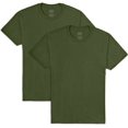 thumbnail image 4 of Fruit of the Loom T-Shirts en Coton Eversoft pour Hommes (Réguliers et Grands et Forts), Col Ras du Cou-Lot de 2-Vert Militaire, Grand, 4 of 7