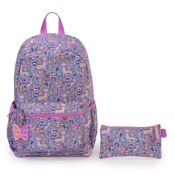 Jetstream Ensemble de Sac d'école 3 pièces pour enfants, Sac à Dos, étui à crayon et porte-clé