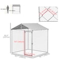 thumbnail image 3 of PawHut 6.6' x 6.6' x 7.8' Covered Dog Kennel for Small Medium Dogs, 3 of 10