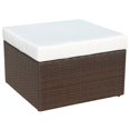 thumbnail image 5 of vidaXL Chaise de Jardin avec Tabouret en Rotin Synthétique Brun, 5 of 5