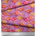 thumbnail image 3 of Soimoi Viscose Chiffon Fabric Flamingo Bird Printed Fabric 1 Yard 42 Inch Wide, 3 of 3