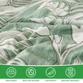 thumbnail image 4 of Gogreen Twin Duvet Cover Floral, Soft & Breathable Microfiber 3 Pieces Twin Bedding Sets, Pattern Twin Comfy Duvet Cover, with Zipper Closure (Green Leaf, Twin), 4 of 8