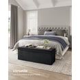 thumbnail image 2 of SONGMICS Storage Ottoman, Foldable Velvet Storage Bench, Footrest Stool, 15 x 43.3 x 15 Inches, Ink Black, 2 of 6