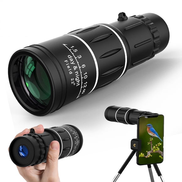 TopLLC Outils&Amélioration de la Maison Télescope Monoculaire Portable Haute Magnification 16x52 Monoculaires pour Adultes Haute Puissance Vision Plus Grande Monoculaire avec Adaptateur Téléphone Intelligent Trépied un Hachoir