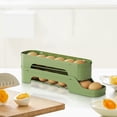 thumbnail image 4 of Vaidha Distributeur d'Oeufs pour Réfrigérateur à 2 Niveaux / Étagère de Rangement d'Oeufs Automatique à Roulettes / Plateau d'Oeufs Transparent Gain de Place pour l'Organisation de la Cuisine / Contient 24 Oeufs, 4 of 6