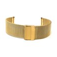 thumbnail image 3 of Bandini 8mm Gold Tone Stainless Steel Mesh Watch Band for Women - Fine Metal Mesh Replacement Watch Strap - Adjustable Length - Fold-Over Clasp, 3 of 7