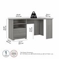 thumbnail image 2 of Bush Furniture Cabot 60W Corner Desk with Storage in Modern Gray, 2 of 5