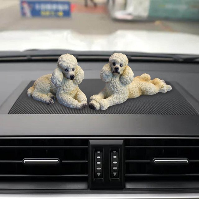 pitrice Poodle Dog Statue Animals Figurine Living Room Office Decoration Beige