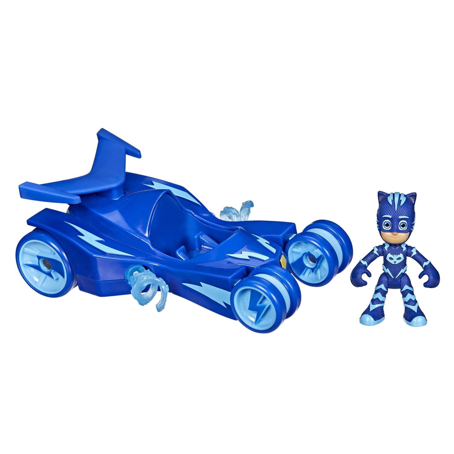 Les Pyjamasques Yoyo, véhicule de luxe, Chat-Bolide avec pales rotatives et figurine Yoyo pour enfants, dès 3 ans