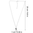 thumbnail image 4 of Miangastore Statement Necklace For Women Silver Metal 2Pcs 9.8X0.4X0.1In, 4 of 9