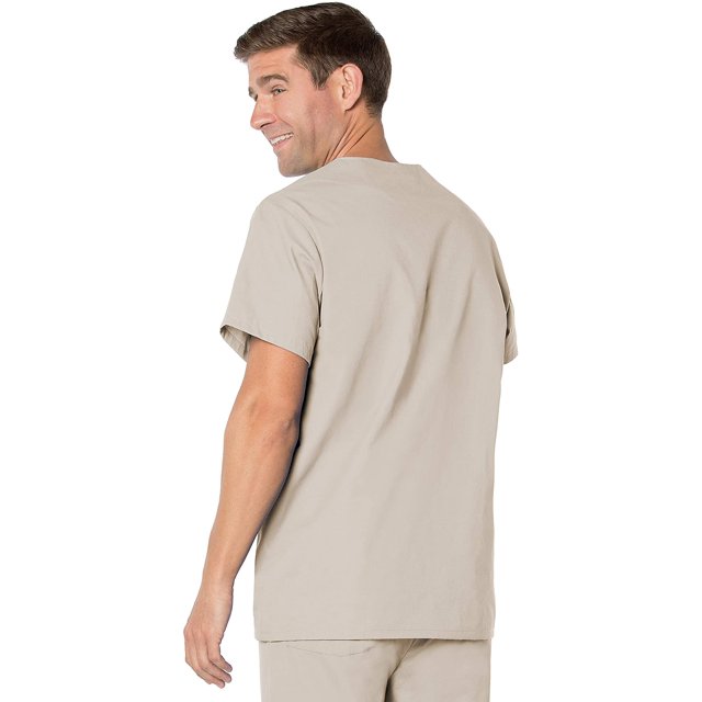 Landau Essentials 5 Pocket Scrub Top for Men's: Classic Relaxed Fit, V-Neck Durable Medical 7489