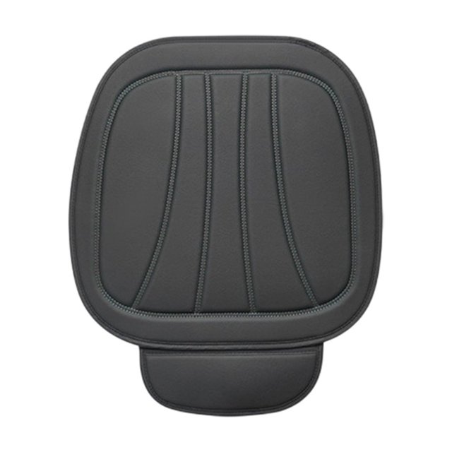 Black Black Leather Car Seat Cushion With Full Enclosure And Comfortable Padding