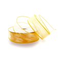 thumbnail image 2 of Ribbon Traditions 1.5" Wired Sheer Organza Ribbon Yellow Gold 50 Yards, 2 of 4