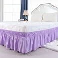 thumbnail image 2 of Unique Bargains Polyester Bed Skirt Elastic Wrap Around Dust Ruffle 15' Drop, 2 of 10