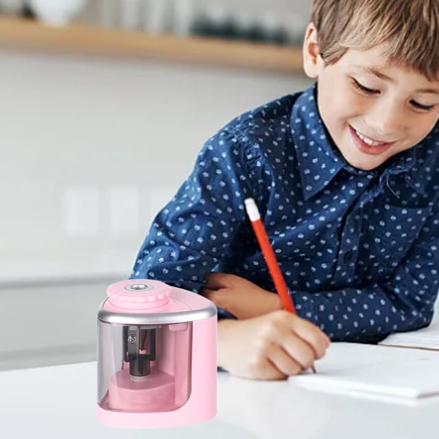 TopLLC Home Essentials, Home and Kitchen, Home Goods Pencil Roller Student Stationery Semi-automatic Pencil Sharpener Machine Small Student Pencil Automatic Sharpener Electric Pencil Sharpener