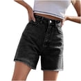 thumbnail image 1 of JMYHOAM Jeans Short en Jean pour Femmes Shorts Décontractés Mo Taille Haute, 1 of 6