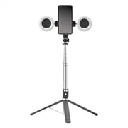 Binwennn Twin Screw Clamp 6 In 1 Selfie Stick With Fill Light 6 In 1 Wireless Selfie Stick Phone Tripod & Selfie Stick Selfie Stick Fill Light Selfie Stick With Remote And Double Fill Light