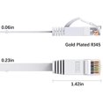 thumbnail image 3 of Cat6 Ethernet Cable 50 FT White, BUSOHE Cat-6 Flat RJ45 Computer Internet LAN Network Ethernet Patch Cable Cord - 50, 3 of 5