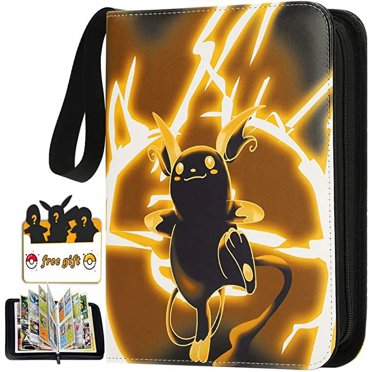J&G Cards Holder, 4-Pocket Trading Card Binder Case Book Fits 400 Cards With 50 Removable Sleeves, Card Protector Binder For Boys And Girls