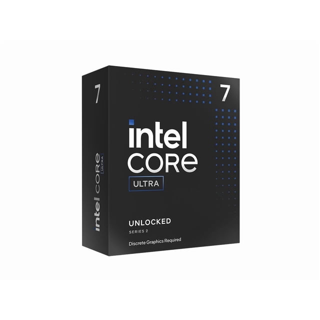 Intel Core Ultra 7 265KF - Core Ultra 7 (Series 2) Arrow Lake 20-Core (8P+12E), LGA 1851, 125W Desktop Processor - BX80768265KF boxed retail shot showing Intel logo and product label; lists 20 cores (8 P + 12 E), 20 threads, 36 MB L2 cache, 125 W TDP, LGA-1851 socket compatibility, up to 5.5 GHz turbo and no integrated graphics. Often used in high-performance desktop workstations and content-creation builds.