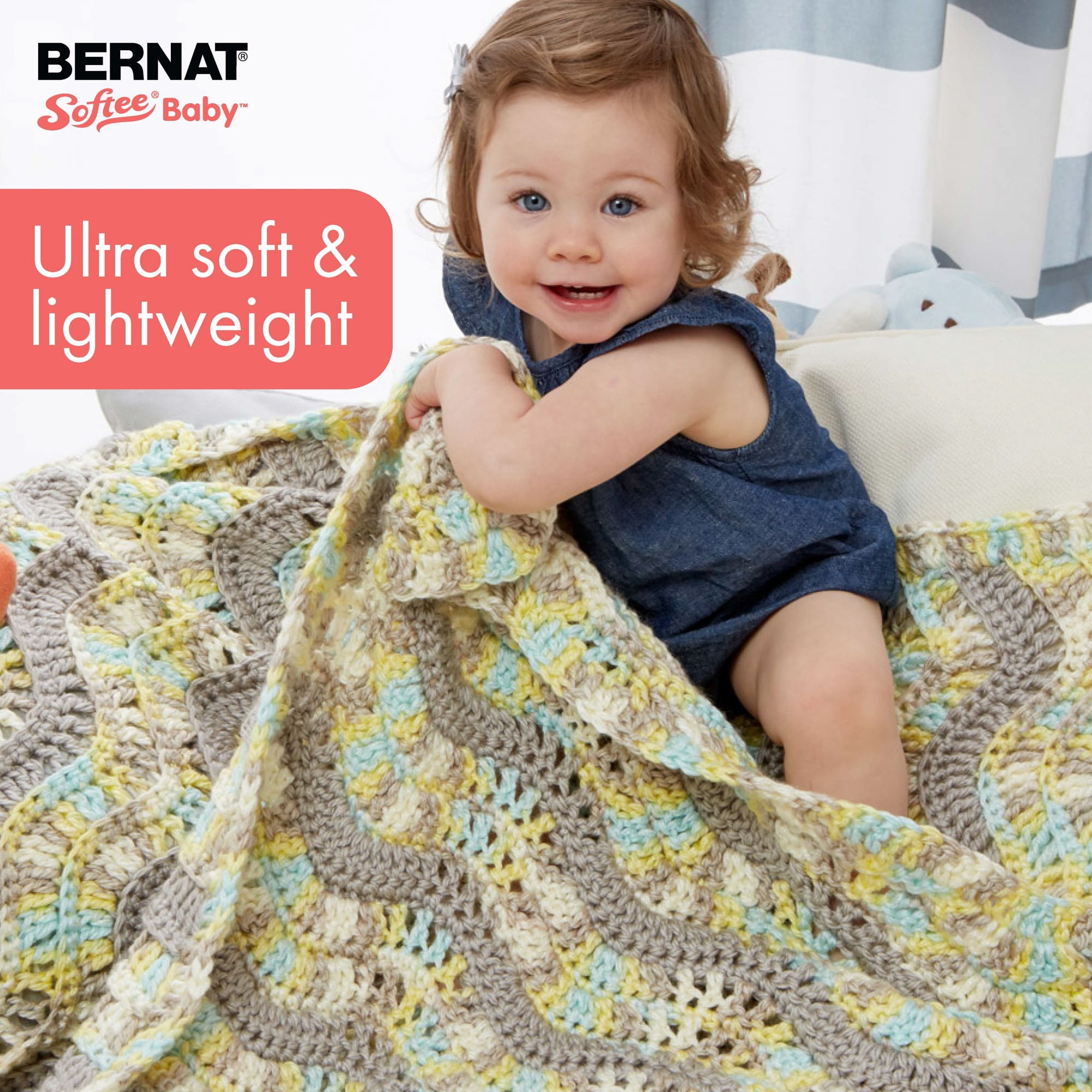 "Bernat® Fil Softee® Baby™, Acrylique #3 DK, 4,25 Oz/120 G, 310 Yards"