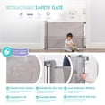 thumbnail image 4 of Regalo Retractable Baby Gate, 50” Wall-Mounted Mesh Safety Gate for Doorways & Stairs, Adjustable, Locking Indicator, Hardware Included, 4 of 9