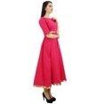 thumbnail image 1 of Bimba Kurti Anarkali pour Femmes avec Bordure Dorée Robe Vêtements Indiens Kurta pour Dames, 1 of 2