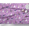 thumbnail image 3 of Soimoi Rayon Fabric Heart,Footprint & Cat Animal Printed Fabric 1 Yard 42 Inch Wide, 3 of 3