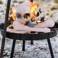 thumbnail image 3 of Ceramic Human Skull Campfire Log Reusable Fireproof Campfire Pit Skull Gas Log for Bonfire Fireplace Halloween Decor, 3 of 7
