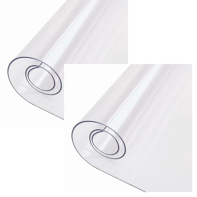 Oleegame Napperon 2 Pcs 1 mm d'Épaisseur, Résistant à l'Huile, Nappe Transparente, Protège-Table pour Table de Salle à Manger, Nappe Transparente, Tapis de Protection, Protège-Bureau, Déco Maison (40*60 cm) Transparent