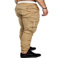 thumbnail image 4 of Men‘s Cargo Pants Slim Fit Sweatpants Jogger Drawstring Elastic Outdoor Trousers with Pockets, 4 of 6