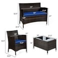thumbnail image 2 of Gymax Ensemble de Conversation en Rotin pour Patio 8 Pcs Extérieur avec Coussin Bleu Marine, 2 of 10
