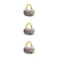 thumbnail image 3 of Redempat Foldable Storage Bags For Travel Travel Packing Solution Space-saving Shopping Bag For Travel yellow plaid 3Set, 3 of 6